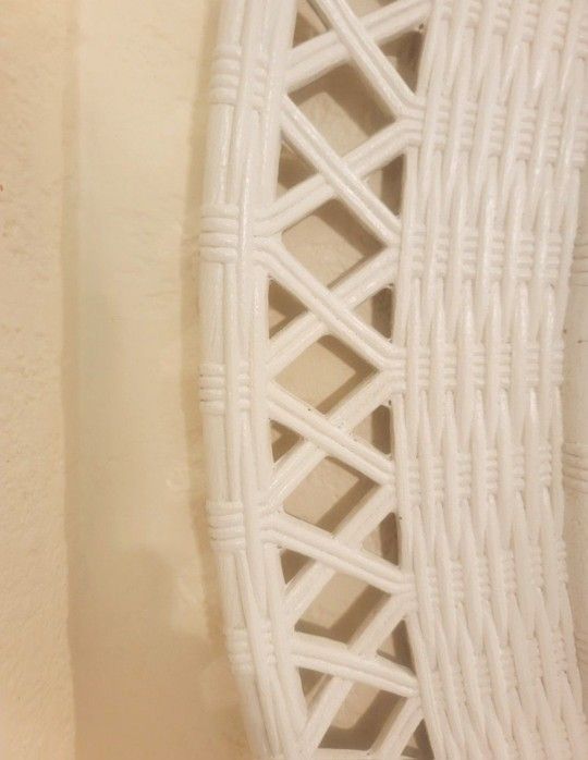 White Wicker Mirror