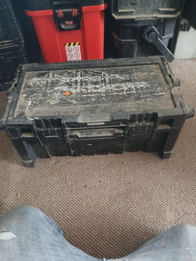 Tool Box W/ Dremles And Parts