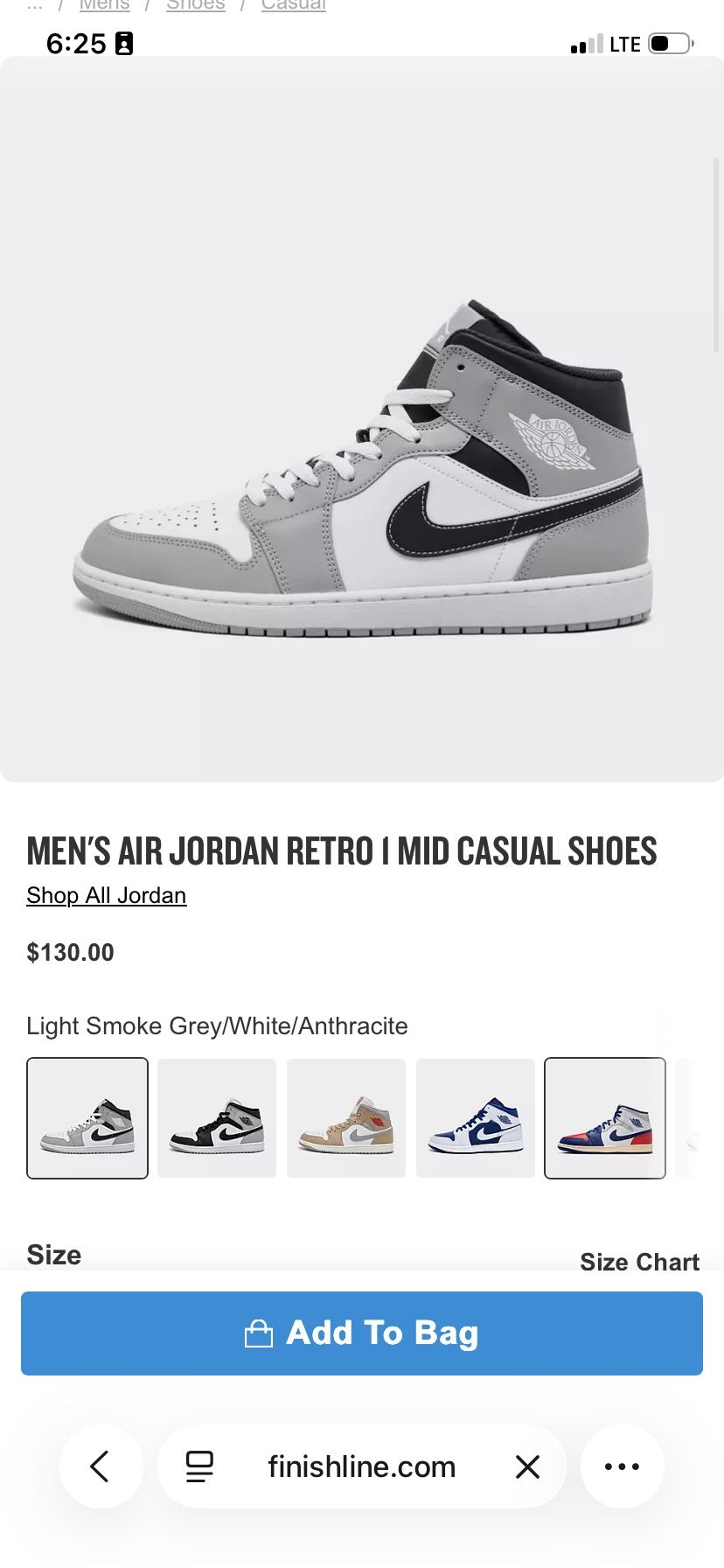 Jordan’s Retro 1 mid