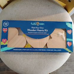 Paint Your Own Wooden Hearts Craft Kit