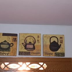 Set Of 3 Kitchen Decor Wall Hangings