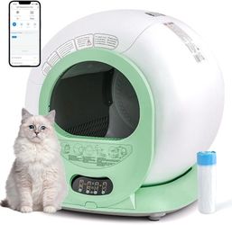 Y50 $100  Self Cleaning Litter Box, Automatic Cat Litter Box for Multiple Cats Large, Odor Isolation/APP Control/Safety Protection Cat Litter Box Self