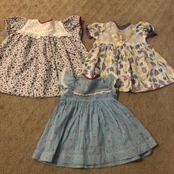 3 Flower Patterned Sun Dresses/Clothes for Dolls 15-18'' Approximately