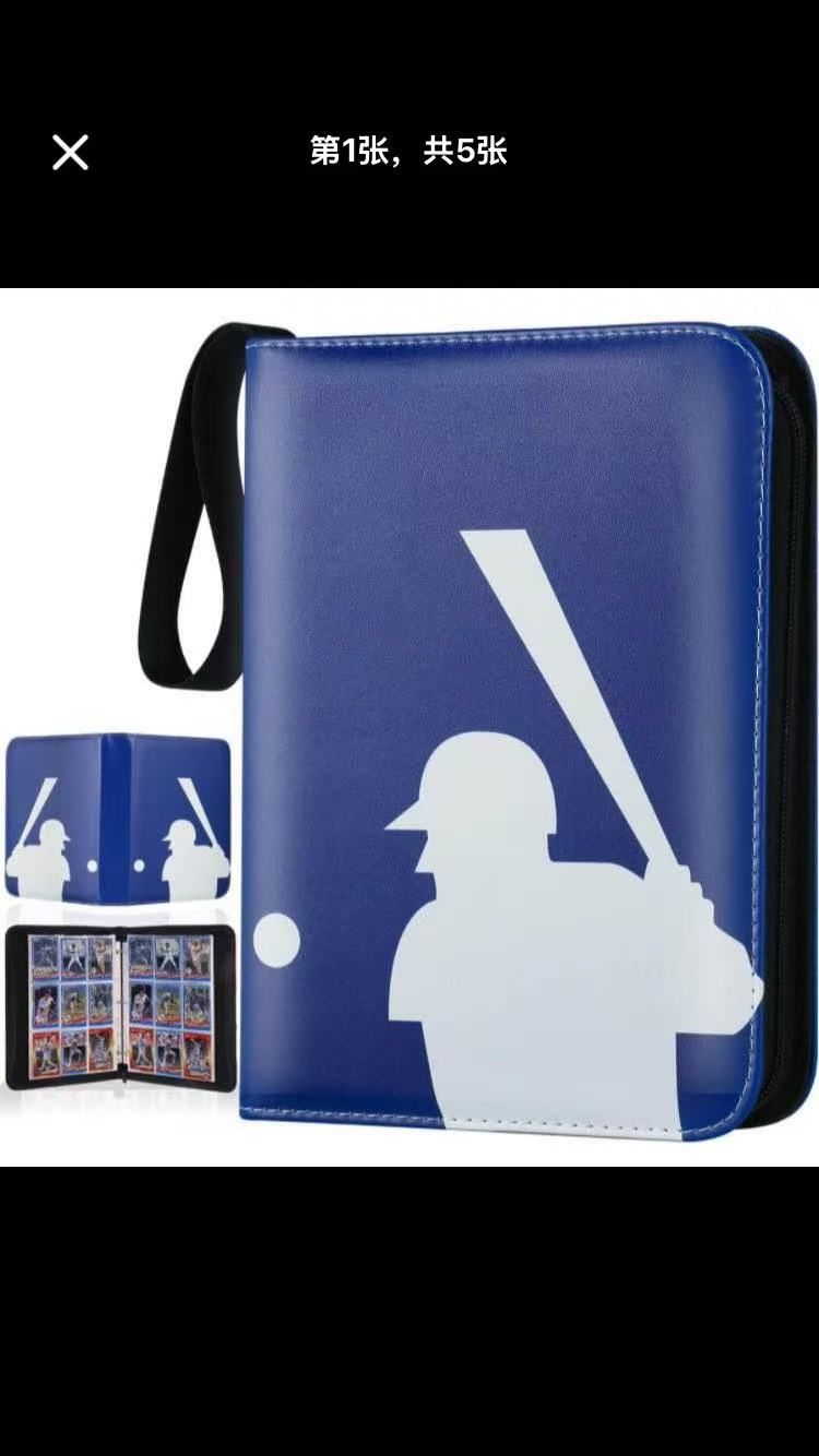 Card Binder with Sleeves, 9 Pocket Baseball Card Binder, Sports Card Binder Collectible Trading Card Albums Fits 900 Cards with 50 Removable Sleeves