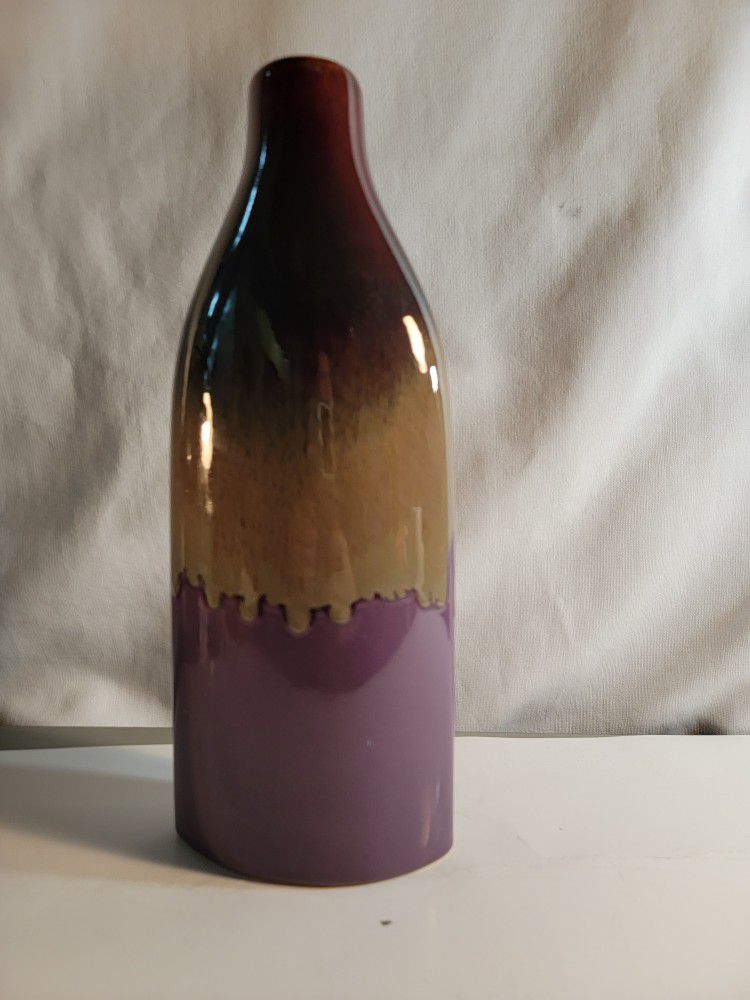 Vintage Glass Purple Vase