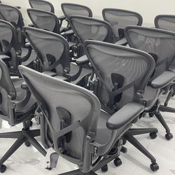 🔥BRAND NEW 2024! 🔥 HERMAN MILLER REMASTERED AERON CHAIRS SIZE B FULLY LOADED WITH POSTURE FIT SL!🔥