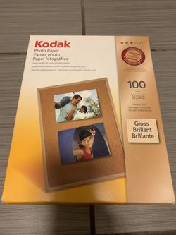 Kodak Photo Paper 100 sheets 8.5x 11 inch gloss / HP / Canon/ Dell/ Lexmark / Epson