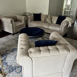 Sofa, 2 Chairs And Ottoman 