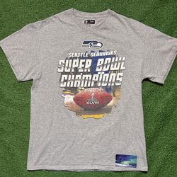 Vintage Seattle Seahawks Super Bowl 48 Champs Shirt Medium