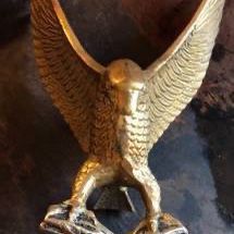 Vintage Brass American Eagle Statue 4 " L 8 1/2" W and 11" T