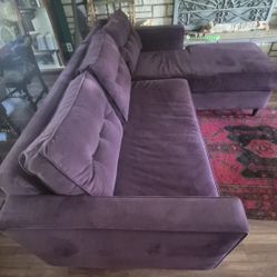 Made in the usa 
Purple sectional couch with chaise from panorama city .