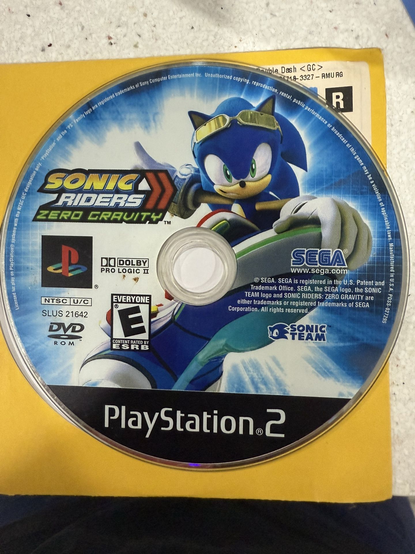 Sonic Riders Zero Gravity For Ps2 (disc Only)