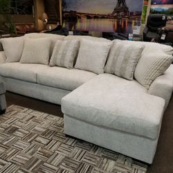 New White Comfy Sectional Sofa Couch 