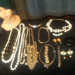 Large Vintage Statement Costume Jewelry Lot 