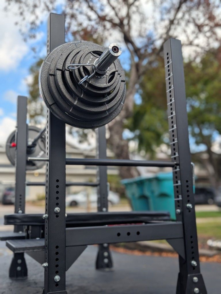 ETHOS Olympic Bench + 300 lbs Weight Set - Excellent Condition