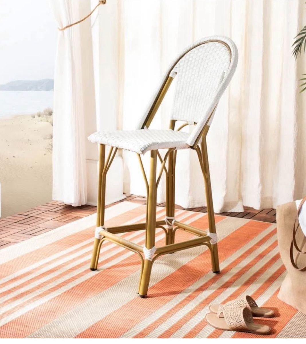 Set is 2 Outdoorrrr Living Gresley Indoor/Outdoor Bistro Counter Stool