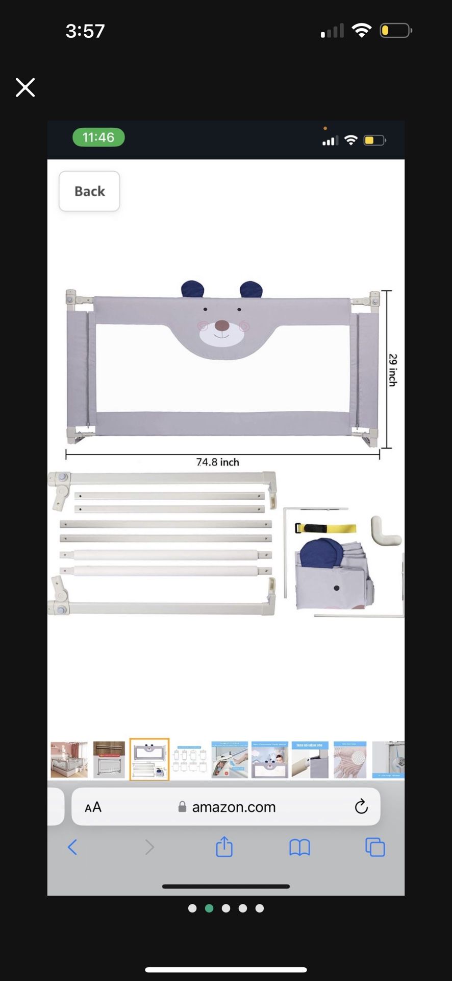 Bed Rail Twin Size