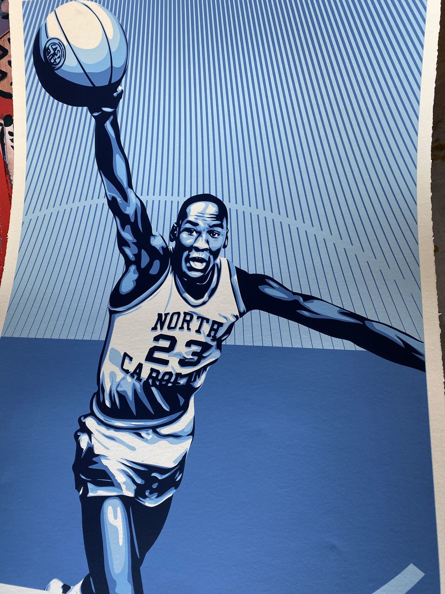 Rare Michael Jordan Shepard Fairey Signed print banksy brainwash street art obey supreme Louis Vuitton Gucci Versace shoes