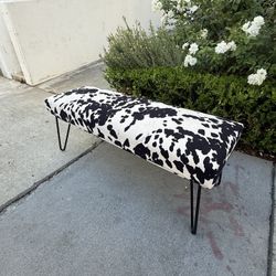 Cow Print Bench 