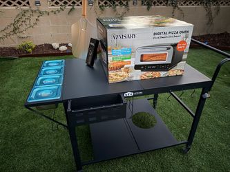 Pizza oven and pizza cart
