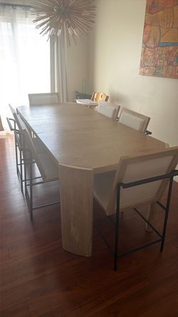 Modern dining table with 6 chairs