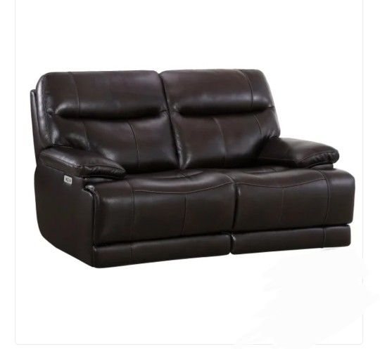 Ridgewin Leather Power Reclining Loveseat