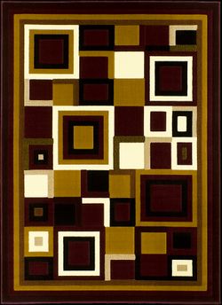 New Burgandy Modern Design Rug 8x10