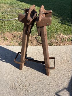 Antique cast iron sawhorses