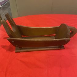 Vintage wood wine, bottle holder or cradle