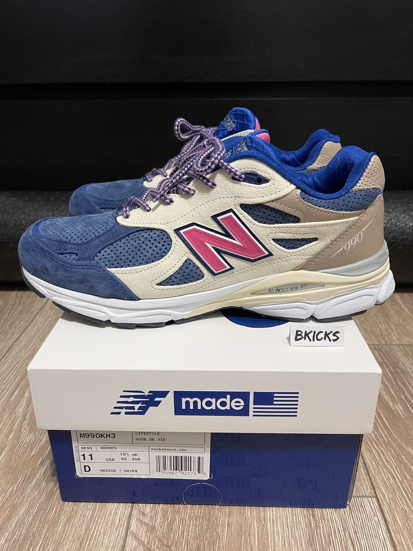 New Balance 990v3 Kith Daytona With Socks Size 11