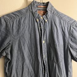 H&M Blue Button Up Shirt Classic Dress