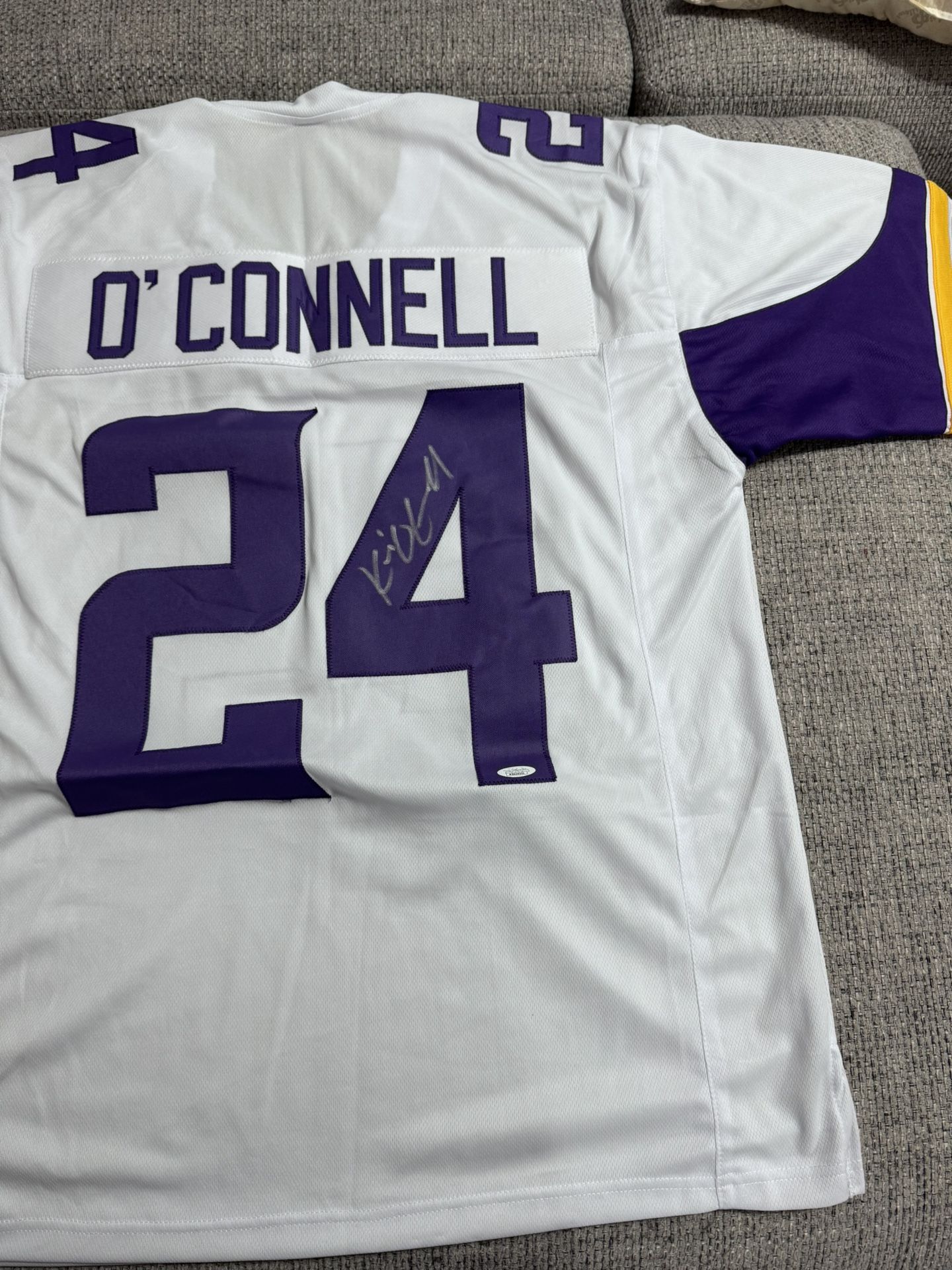 Kevin O’Connell Signed Autograph Custom Jersey - Jsa Coa Sticker Only - Minnesota Vikings