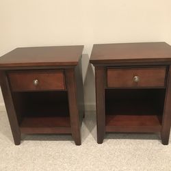 Solid Wood End Tables (2)