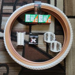 NEW Bicycle Bmx Parts Bundle 24" White