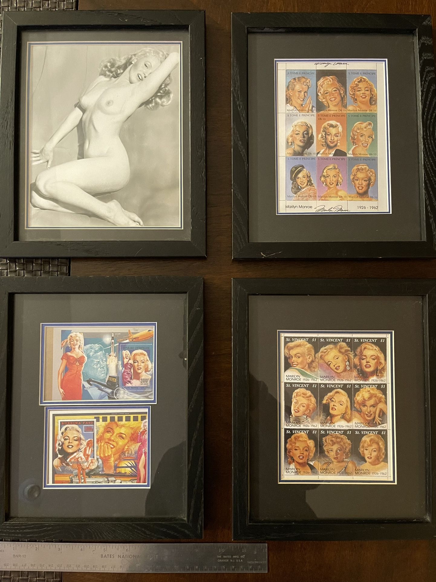 Marilyn Monroe Postage Stamps Framed Photos