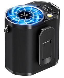 Waist Fan with Clip on: Portable 4-Speed Enlarged Fan-blades Personal Belt Fan with LED Light 6-11H of Working Time Hands-Free Neck Fan