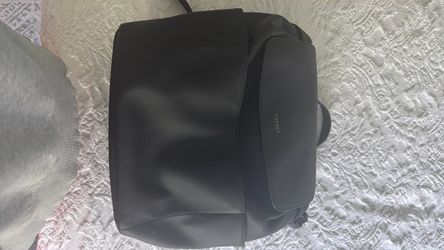 Mina Baie Black Leather Backpack