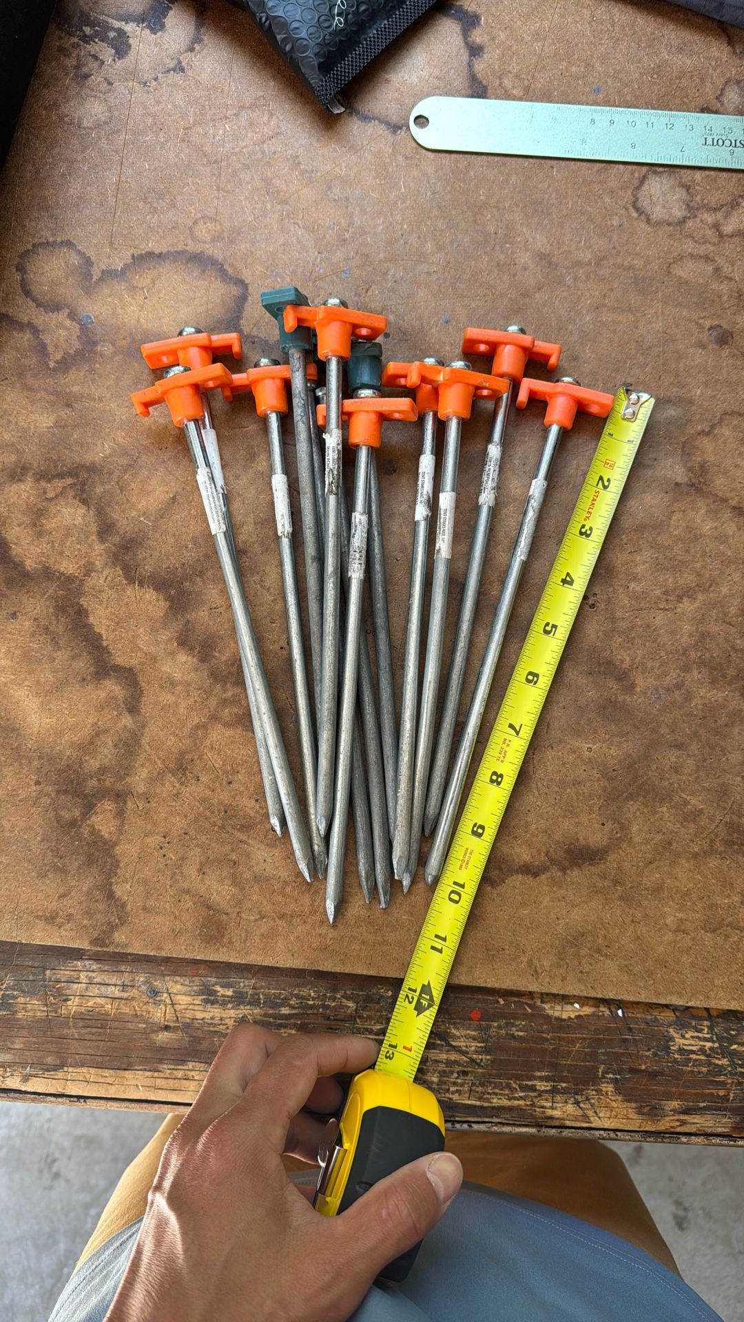 Tent Stakes Heavy Duty Camping Stakes 10inches 13pcs