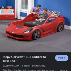 Kids Car Bed With Mattress 