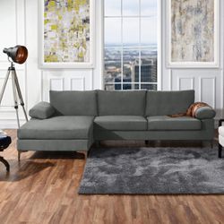 Velvet L-Shape Sectional Sofa