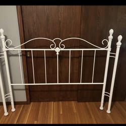 White metal bed frame - queen 