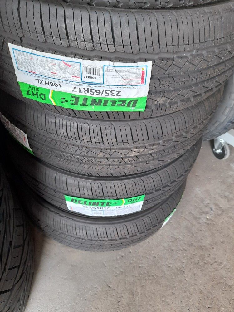 4 New Delinte Tires 235/65/17
