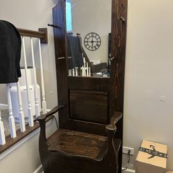 Vintage Hall Tree With Heart & History!