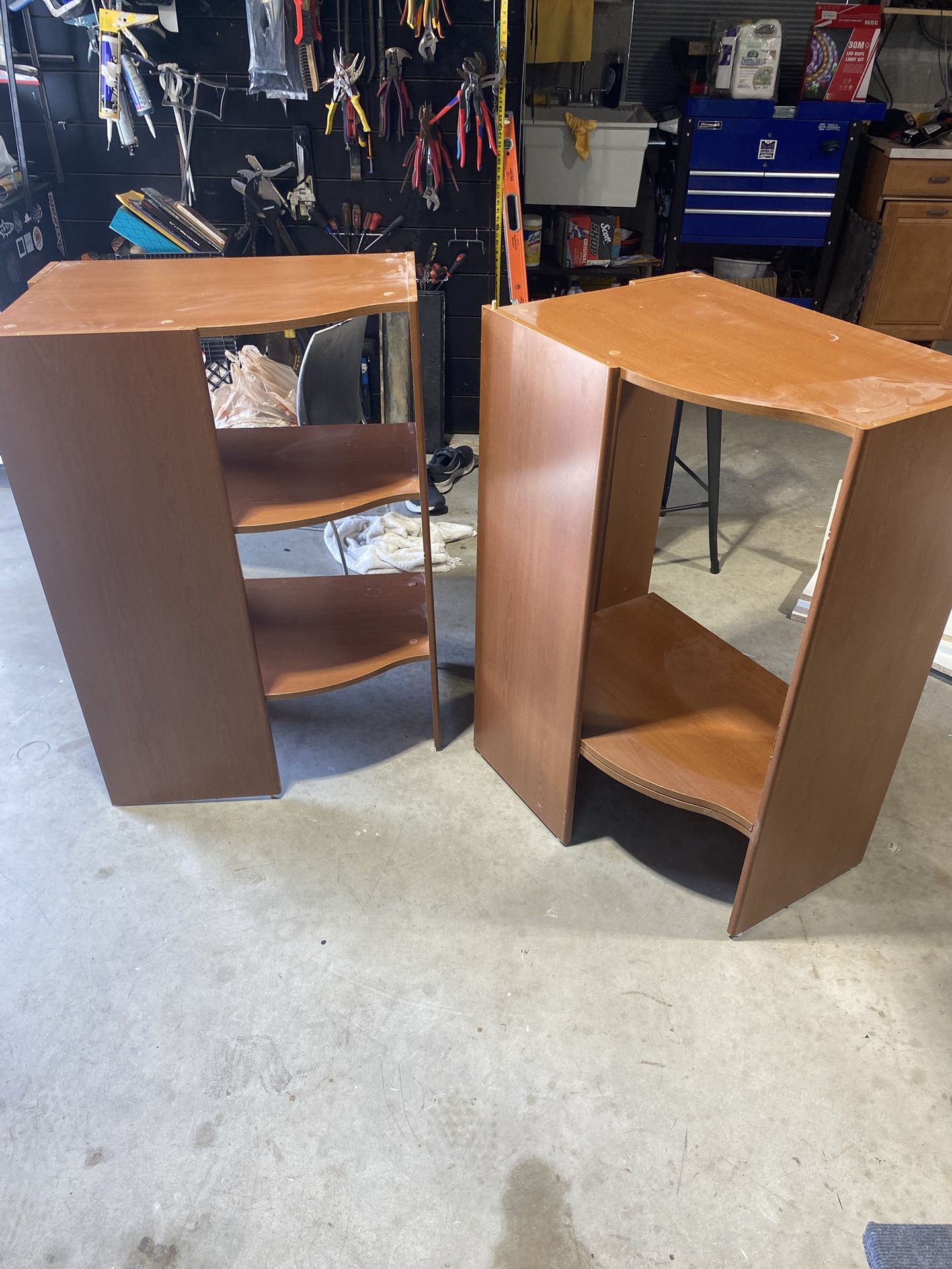 free side stacking pantry shelves in good condition