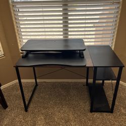 Office Desk With Standing Attachment