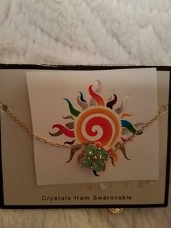 Blue crystal necklace