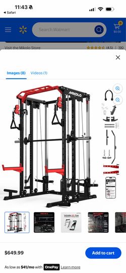 Multi-Function Smith Machine Home Gym Package – Bench & Accessories Included (Weights not included)