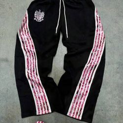 black and pink striped sweat 