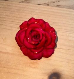 handmade rose flower hair clip