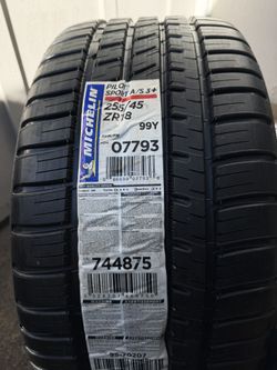New 255/45ZR18 Michelin Pilot Sport 99Y